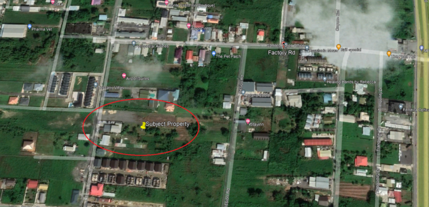 1/2Acre Plot – Factory Road, Piarco $2,500,000 Neg